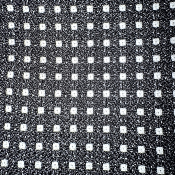 Black Label by Evan Picone 6 black with white tiny polka dots lined pencil skirt - Picture 3 of 9